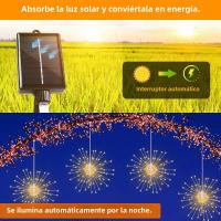 1PC Luces De Fuego Solar Colgantes Con 480LED Estrella, Luces De Cadena Impermeables Para Exterior Con 8 Modos Decoración De Navidad Y Halloween - details 6