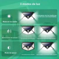 Iluminación Solar Exterior 100LEDs Luz De Pared Para Jardín Y Patio Iluminación Guida Del Hogar Super Brillante Instalación Auto-Contenida - details 4