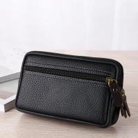 Bolsa De Cintura Multi-Función Mini Para Hombre En Cuero PU Con Cierre De Doble Zipper Bolso De Mano Casual Para Teléfono Y Tarjetas 2023 - details 5