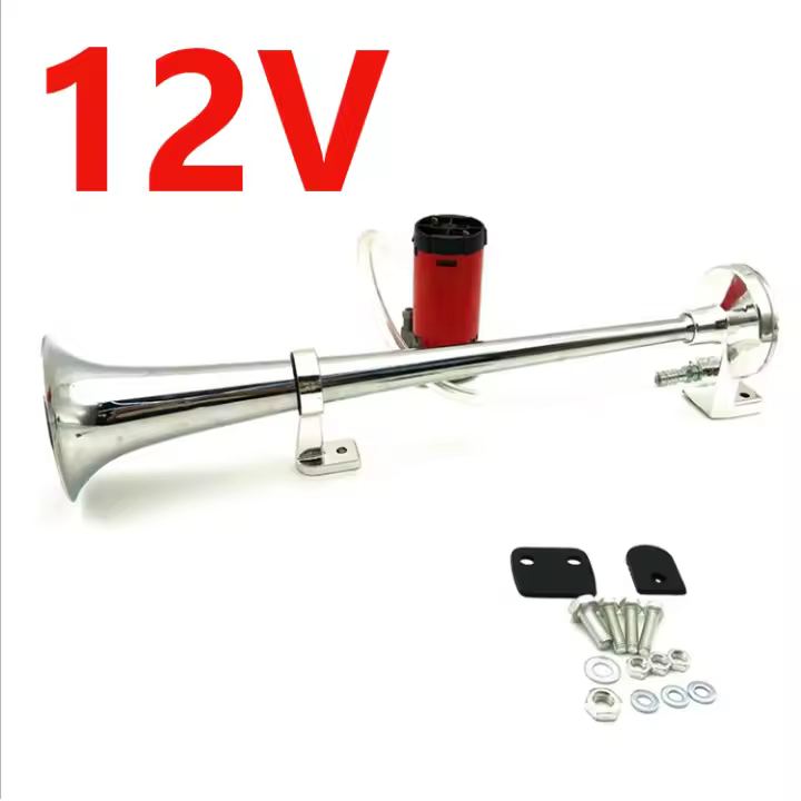 Bocina De Automóvil NarzrIe De 17 Pulgadas 150DB 12V 24V 180 Hertz Compresor Single Trumpet Para Camiones Y Vehículos - 1