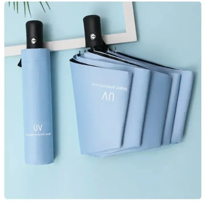 Paraguas Automático Plegable De 5 Mini Tamaños Anti UV Resistente Al Viento Para Hombres Mujeres Niños Paraguas De Moda Portátil Para Lluvia Y Sol - 1