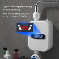 Calentador de agua instantáneo para ducha 3500W, calentador de agua caliente pantalla Digital, Con kit de ducha, para casa de campo, Hotel - details 2