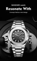 Reloj De Lujo LIGE Para Hombre 2025 Reloj De Pulsera De Acero Inoxidable Resistente Al Agua Con Luminosidad Y Fecha Cuadrado De Cuarzo - details 0