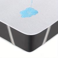 Funda De Suelo Para Cama Ligera Y Suave Con Banda Elástica, Impermeable De Terciopelo, Color Gris/Blanco, Anti-Pulgas Y Transpirable - details 0