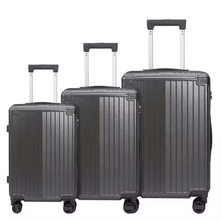 S7 STAR Juego de 3 Maletas Viaje Rígidas con portavasos, Trolley Maleta de Cabina Ligero Resistente, Equipaje de Mano 20in 24in 28in, 3 PCS Juego de Maletas PC 4 Ruedas Giratorias 360° - 1