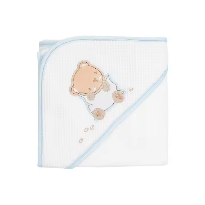 Toalha com capuz 90/90 cm Dream Big Azul Kikkaboo - 1