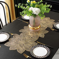 Mantel Individual De PVC Dorado Zijinhua Con Diseño De Encaje Y Almohadilla De Comedor Lujo Ligero Resistente a Altas Temperaturas - details 1