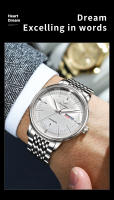 Reloj Mecánico Automático Para Hombre JSDUN Resistente Al Agua De Moda Casual Simple Pulsera De Acero Inoxidable Display Sin Números - details 14