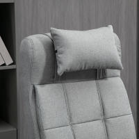 Vinsetto Silla de Oficina Reclinable Silla de Escritorio Giratoria Tapizado de Tela con Altura Ajustable Reposapiés Reposacabezas y Reposabrazos Carga 120 kg para Estudio 66x76x116-124 cm Gris - details 4