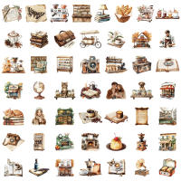 50PCS Pegatinas Creativas De Café Retro Para Teléfono Móvil Maleta Patines Altavocesvasos De Agua PET - details 4
