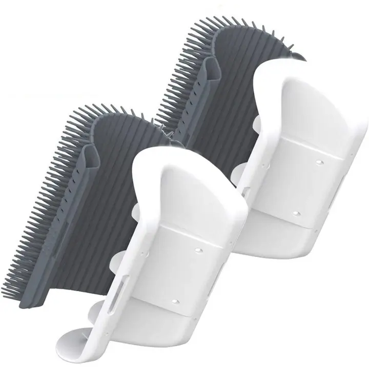 Juguete Rascador Esquina Gatos "2" unidades Masajeador y Eliminador de Pelos - Perfecto para Mimar a tu Mascota, Juguete para Gatos que Proporciona Limpieza y Placer a tu mascota Marca Marzono facil instalacion solo pegarlo a la pared  de tu casa - 1