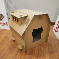 Waneka Mansion de Carton para Gatos Casa de Carton para Gato Rascador Espectacular Escondite Corrugado - details 2