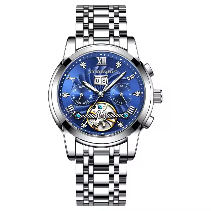 Reloj mecánico totalmente automático nuevo, reloj multifunción para hombre. - 1
