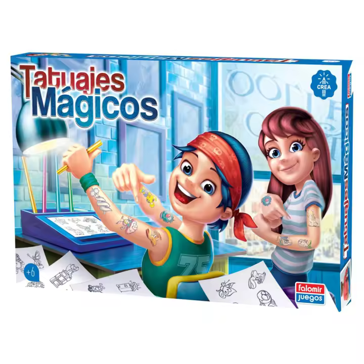 Juego Tatuajes Magicos Azul 112 Tatuajes (Falomir 11531) - 1