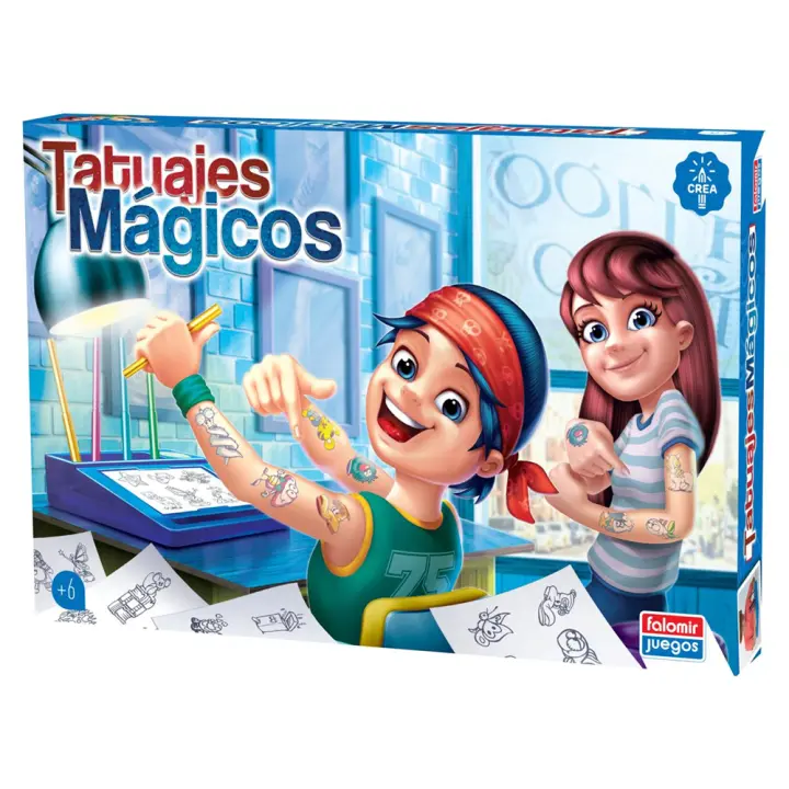 Juego Tatuajes Magicos Azul 112 Tatuajes (Falomir 11531) - 1
