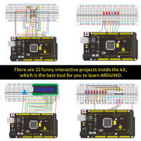 Kit De Inicio Profesional Con Módulos Completos KEYESTUDIO Para Arduino Compatible Con Arduino Uno R3/Mega2560R3 Incluye Libro De Tutorial De 32 Proyectos - details 14