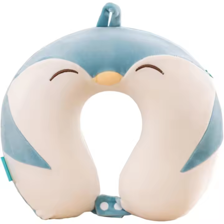 Almohada para el cuello de viaje para niños, cojín de soporte para el cuello de espuma viscoelástico - 1