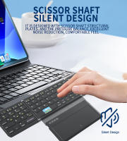 Teclado Inalámbrico Multi-Aplicativo JOMAA Con Gran Touchpad Y Teclado Numérico Plegable Portátil Para Laptop iPad 82 Teclas Estilo Estándar Bluetooth - details 2