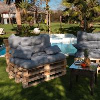 Cojines Sofá Palets. Conjunto 4 Piezas para Palet, Asiento 120x80 cm + Respaldo + 2 Cojines. Cómodo y Elegante para Interior y Exterior. NO Incluye PALETS - details 1
