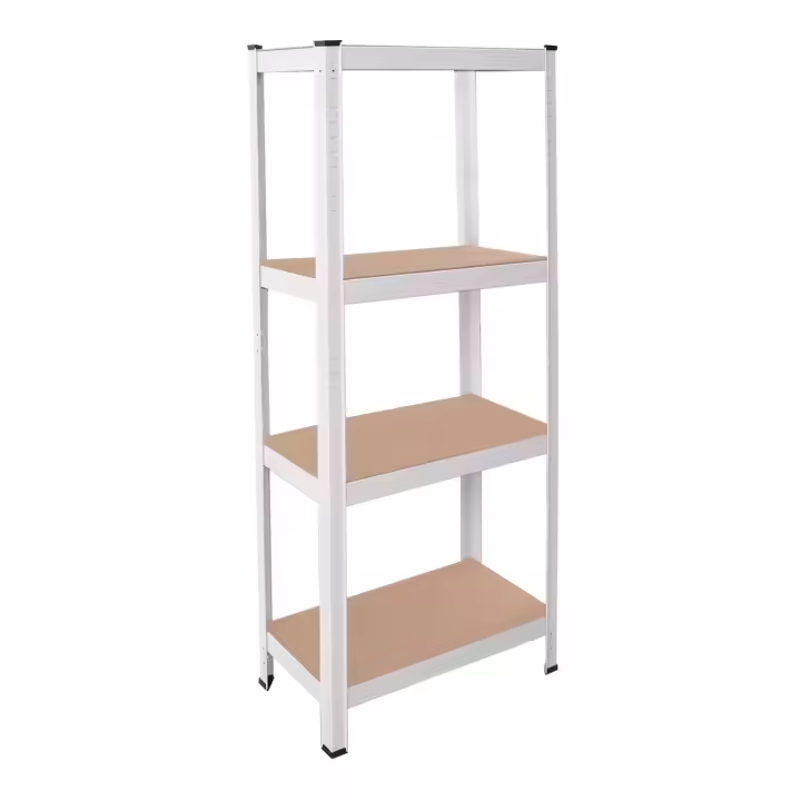 Ociodual Estanteria Metalica Tiny Blanca, Estante Ideal para Hogar, Estanterias Trastero, Muebles, Oficina, Estanterias Almacenaje Divisible, Sin Tornillos, 240kg, 4 Baldas MDF, 150x60x30cm - 1