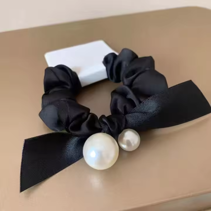 1Pcs Diadema Elástica De Perla Artificial Minimalista Para Mujeres Y Niñas Accesorio Para Cabello Estilo Elegante Para Moño - 1