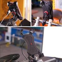 Soporte Universal Para Teléfono Móvil En Manillar De Motocicleta Y Bicicleta Montaje De Espejo Retrovisor Para iPhone Samsung - details 12