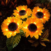 Lámpara Solar LED En Forma De Girasol Iluminación Decorativa Para Jardín Impermeable Luz De Paisaje Para Decoración De Hogar - details 2