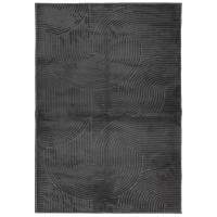 vidaXL Alfombra de pelo corto look escandinavo IZA 140x200 cm Color Antracita,  Crema,  Gris y mas Alfombras de área  Alfombra de Piso para Sala de Estar Dormitorio Habitación Salón - details 1
