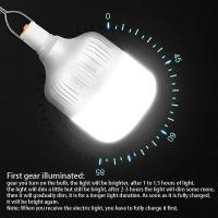 Bombilla Solar LED 100-500W Con Gancho Luz Exterior Impermeable Para Camping Iluminación De Jardín Y Camino Eficiente Ahorro De Energía - details 6