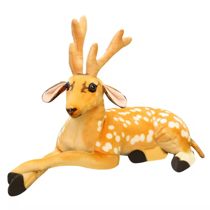 Juguete De Peluche Gigante Animal Real Vida Cervo Simulación Modelo De Sika Para Niños Regalo De Cumpleaños Propiedad Educativa - 1