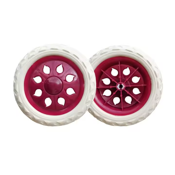 Ruedas De Carro De Compras 2Pcs Reemplazo De Rodillos Carro De Mano De 6.5 Pulgadas Diámetro Goma Espuma Antideslizante - 1