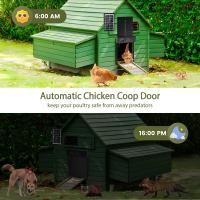 Puerta Automática Para Pajareras Solar Con Pantalla LCD Sensor De Luz Timer Control Remoto Anti Pinza Impermeable Para Pollos - details 5