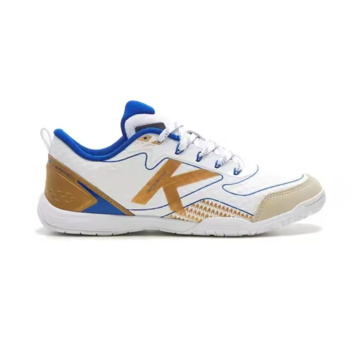Kelme 55967 Zapatillas de fútbol sala Stiletto para hombre en blanco de piel vegana - 1