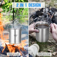 Botella Deportiva De Acero Inoxidable LIXADA 1050ml Con Tetera Colgante De 750ml a Prueba De Fugas Para Camping Y Senderismo Al Aire Libre - details 5