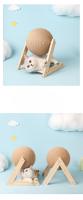 Juguete Para Gatos De Madera Con Pelota Y Pared De Rascado Para Uñas Duradero Plataforma De Subida Con Correa De Hemp Regalo Para Mascotas - details 4