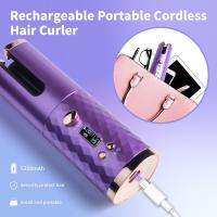 Cordless Auto Curler - Rizador automático recargable para rizos u ondas,Rizador Automático, Rizador de Pelo Inalámbrico Rizador de Cabello Portátil Profesional, 6 Temperaturas y Temporizador, Recargable USB, Rizador Inteligente Anti-escaldado - details 1