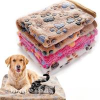 Gran Tamaño Almohadilla Para Perros De Terciopelo Coral Suave Y Gruesa Estilo De Dibujos Animados Para Gatos Y Perros Cómoda Y Caliente - details 0