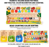 Juego De Puzzle Magnético De Colores Y Números Tablero De Laberinto De Madera Para Niños Montessori Desarrollo De Habilidades Motoras Finas - details 20