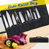 Bolsa de Chef para cubiertos profesionales, bolsa de rollo de cuchillos para Chefs, se adapta a hasta 22 cuchillos, bolsa de almacenamiento de Chef negro - details 7