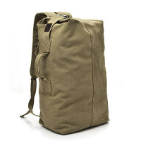 Mochila Petate Estilo Militar de Gran Capacidad de Alta Resistencia  ideal como equipaje de mano 45x20x26 para el avión gracias a su adaptacion al espacio por ser de lona (DICACA NATURE) - details 0