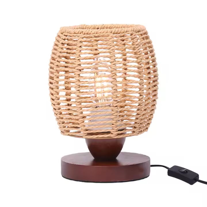 Una lámpara de mesa tejida vintage - 1