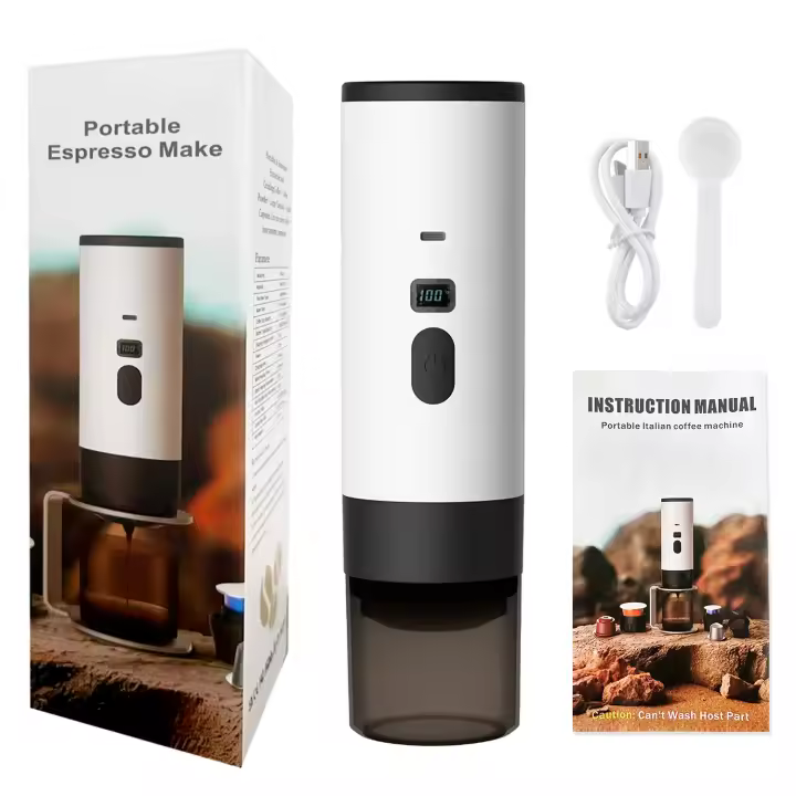 Cafetera Espresso portátil-Máquina Eléctrica autocalentable 2 en 1 Para Viajes, coche y senderismo-Compatible con café molido y cápsulas NS-Cerveza rápida en Quier Lugar - 1
