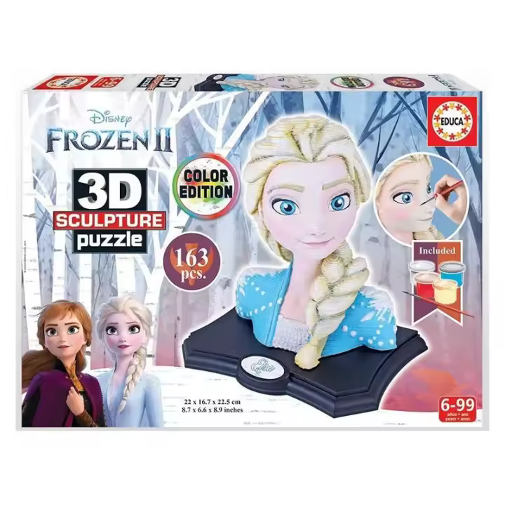 Frozen 2 Escultura 3D Busto Elsa con 163 Piezas 18374 EDUCA - 1