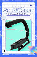 Soporte portátil en forma de U para cámara de fotografía, Kit de estabilizador Steadicam en forma de C para SLR DV - details 0