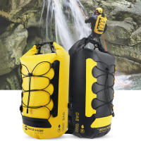 Mochila De Almacenamiento Exterior 20L Impermeable Y Colapsable Para Kayak Y Rafting Separación Seca Y Húmeda Bolsa De Río Unisex Color Amarillo Y Negro - details 2