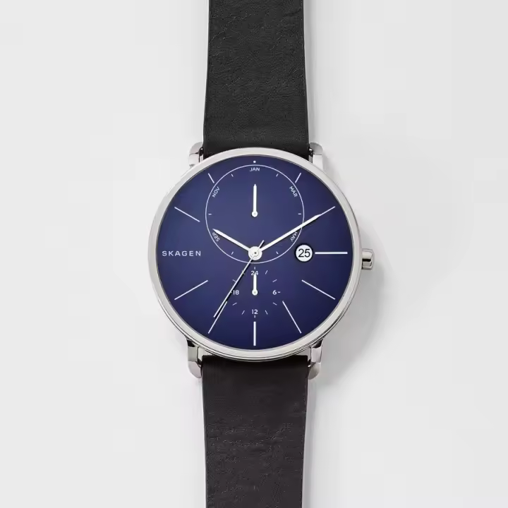Reloj Skagen SKW6241 SKAGEN - Diseño Elegante, Correa de Cuero Negro - 1