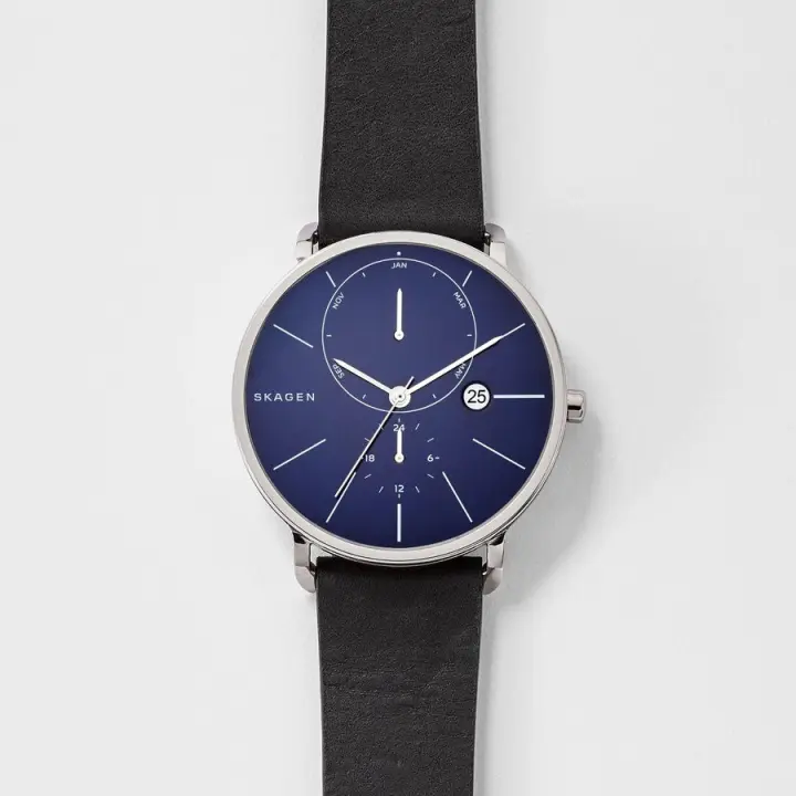 Reloj Skagen SKW6241 SKAGEN - Diseño Elegante, Correa de Cuero Negro - 1
