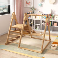 Toboganes y columnas infantiles, Juguetes de Madera para niños. Hecho de Madera maciza de Pino, Madera contrachapada. 3 En 1-3 en 1-Niños con estructuras para trepar, columpio, toboganes, combinaciones de interior. - details 1