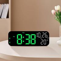 Multifunctional LED Digital Clock, Voice-Activated Alarm Clock, Temperature Monitoring Clock, 2 Sets of Alarm Clocks, 3 Gears Brightness Adjustment, 23 Hours 9 9 Minutes 59 Seconds Countdown Timer - details 0