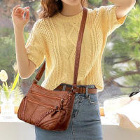 Bolso De Hombro Retro En Color Sólido Para Mujer Bolso Cruzado De Cuero Suave Bolsa De Mano Vintage Con Lining De Poliéster - details 2